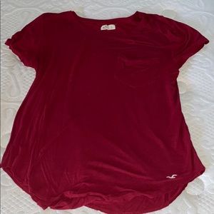 Red Hollister Short Sleeved Top